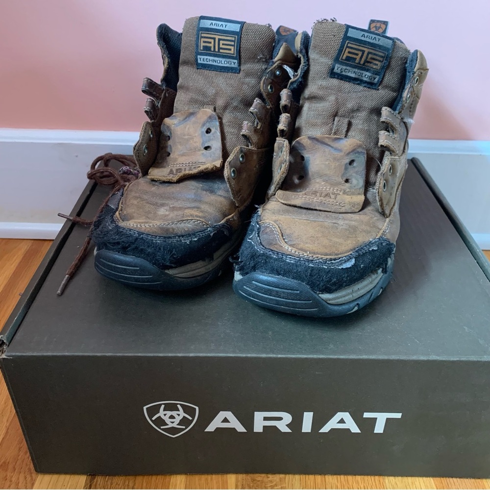 Ariat Terrain Hiking Boots Men's 11 EE Wide Work Boots Tennis Shoes Brown